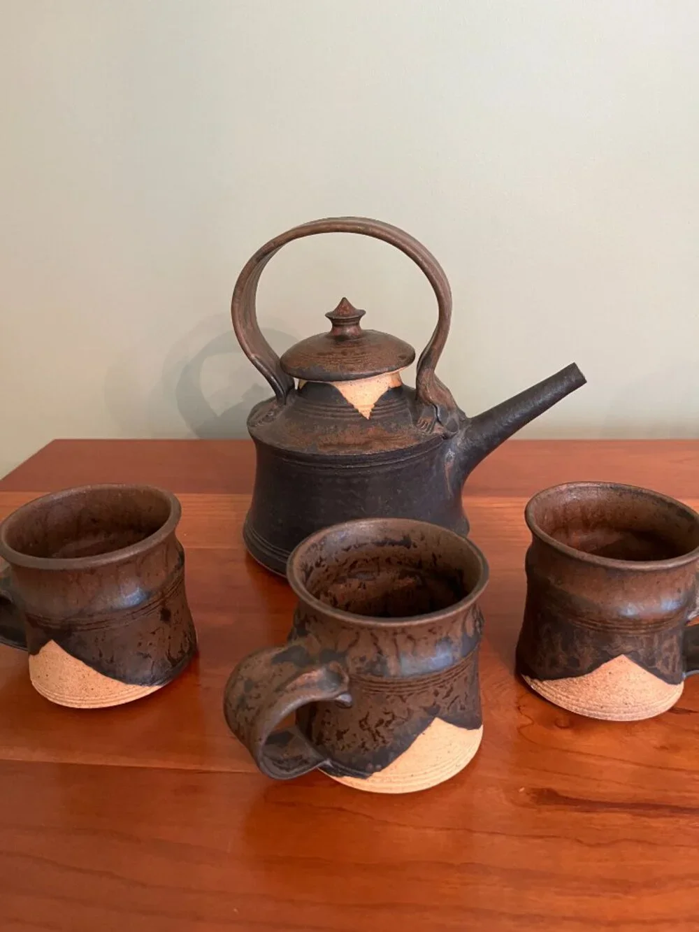 Vintage Handmade Studio Pottery Tea Set